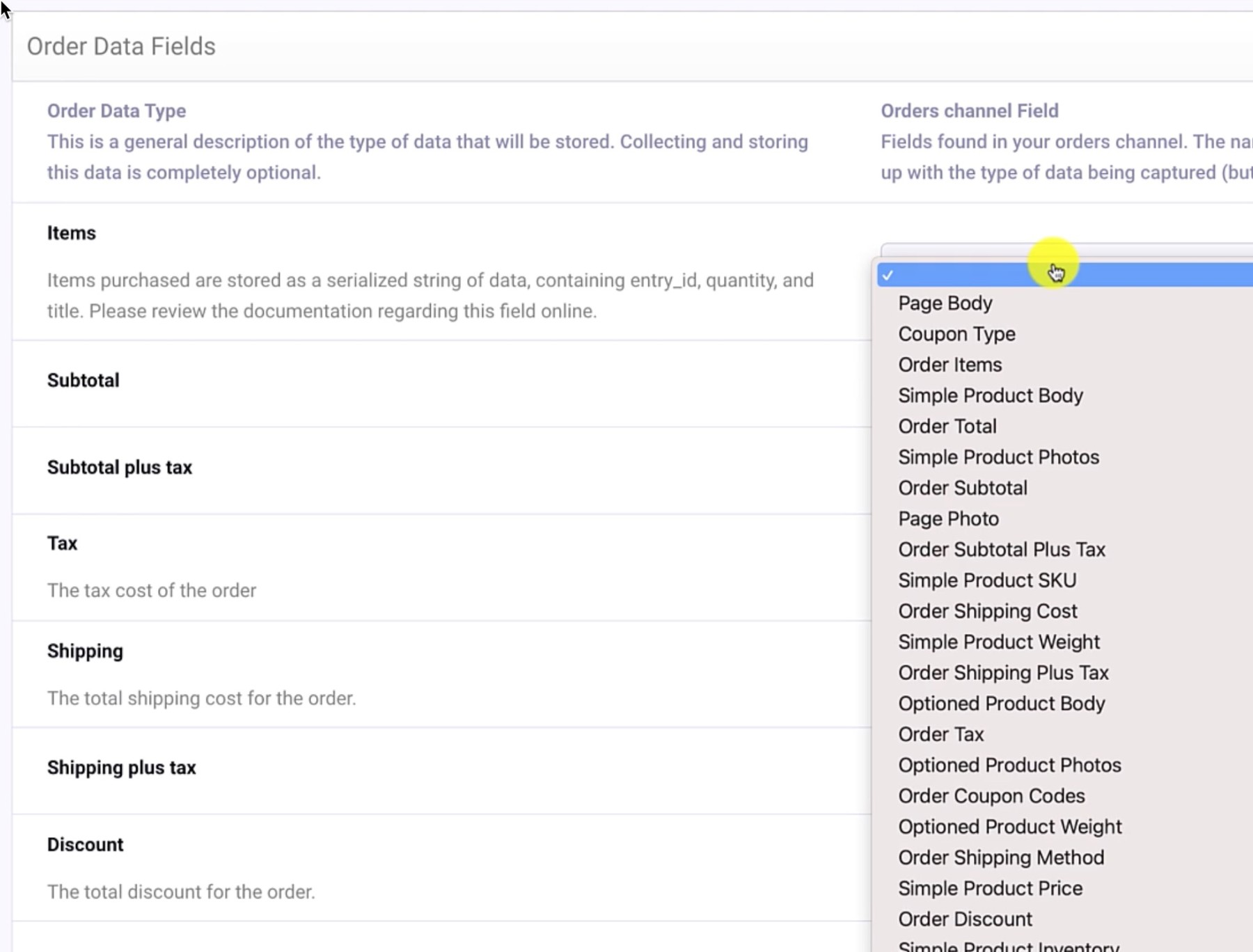Optioned Product Channel Assignment