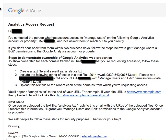 Reclaim Google Analytics profile
