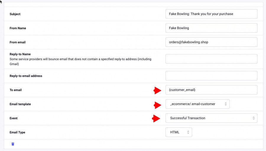 Customer notification