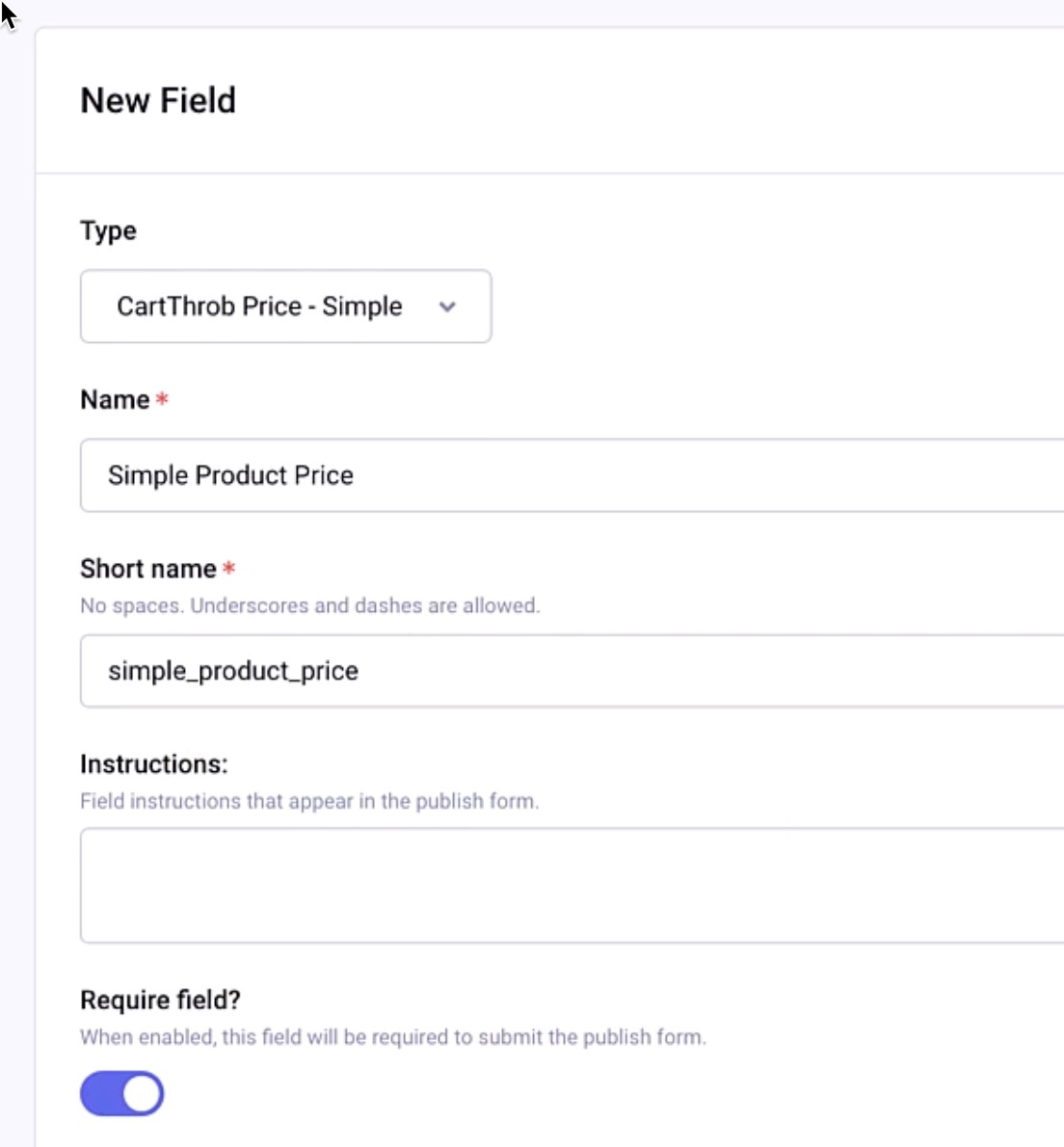 Simple Product Price field