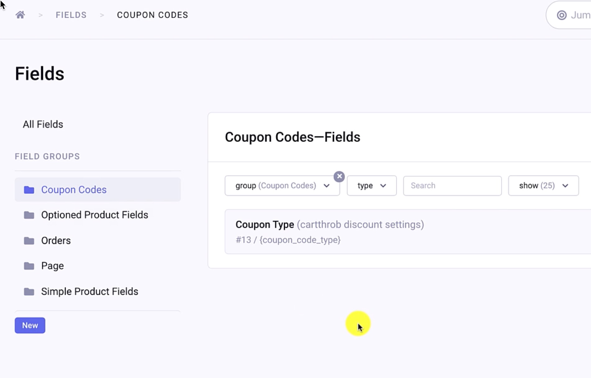 Coupon Code field